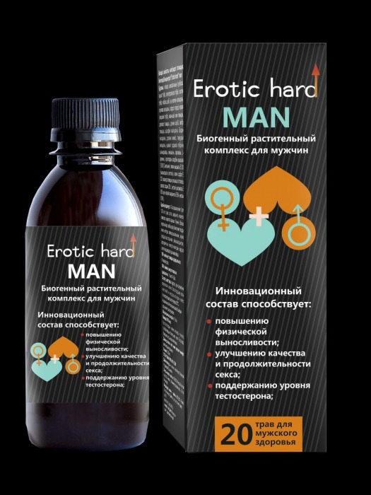 Мужской биогенный концентрат для усиления эрекции Erotic hard Man - 250 мл. - Erotic Hard - купить с доставкой в Долгопрудном