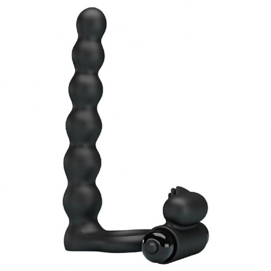 Черная насадка для двойной стимуляции Hercules Penis Sheath III - 15,3 см. - Baile - купить с доставкой в Долгопрудном