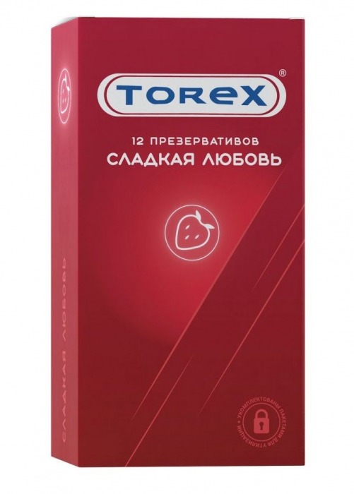 Презервативы Torex  Сладкая любовь  с ароматом клубники - 12 шт. - Torex - купить с доставкой в Долгопрудном