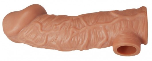 Телесная насадка на фаллос с фиксацией мошонки EXTREME SLEEVE - 15,6 см. - KOKOS - в Долгопрудном купить с доставкой