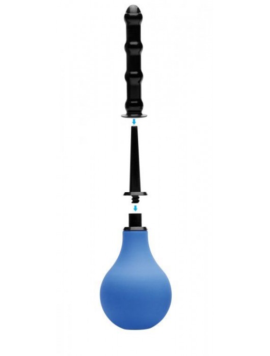 Анальный душ с 3 насадками Premium One-way Valve Anal Douche Set - XR Brands - купить с доставкой в Долгопрудном