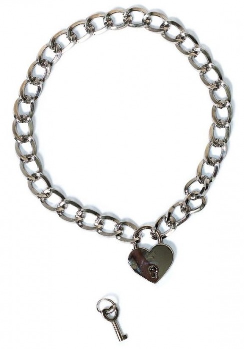 Серебристый ошейник Embrace с ключиком - Lola Games - купить с доставкой в Долгопрудном