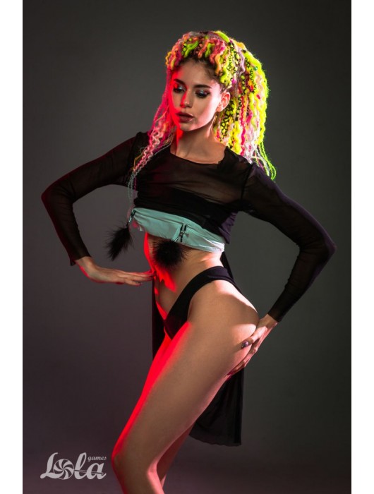 Зажимы на соски с черным пухом Euphoric - Lola Games - купить с доставкой в Долгопрудном