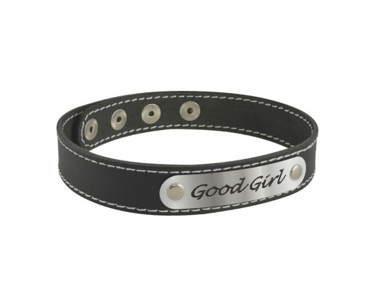 Чокер с белой строчкой Good Girl - Sitabella - купить с доставкой в Долгопрудном