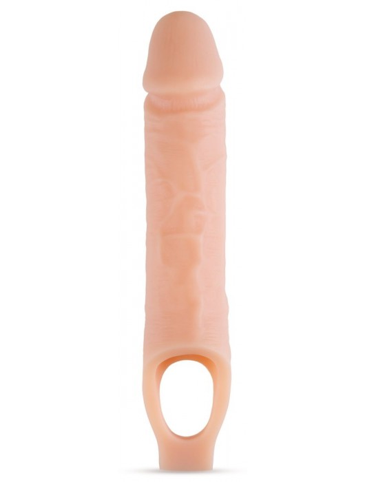 Телесный реалистичный фаллоудлинитель 10 Inch Silicone Cock Sheath Penis Extender - 25,4 см. - Blush Novelties - в Долгопрудном купить с доставкой