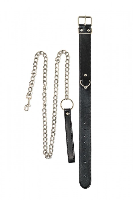 Черный ошейник с поводком Wild - Lola Games - купить с доставкой в Долгопрудном