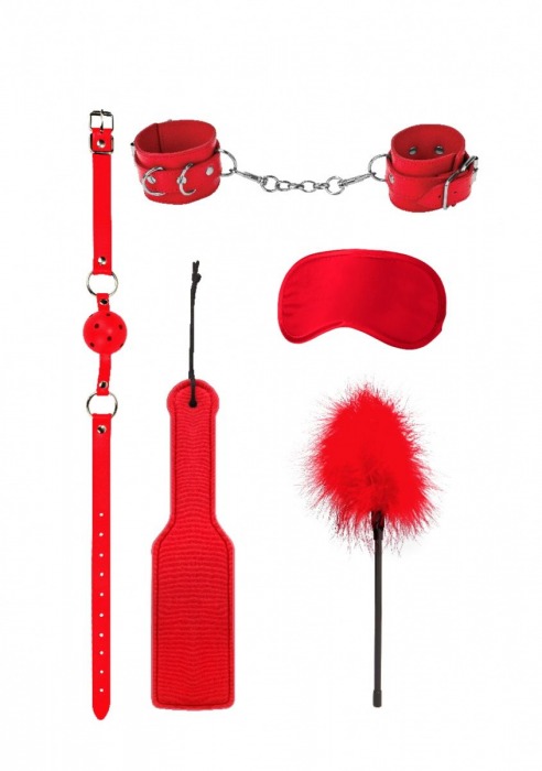 Красный игровой набор БДСМ Introductory Bondage Kit №4 - Shots Media BV - купить с доставкой в Долгопрудном