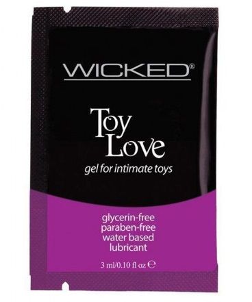 Лубрикант на водной основе для использования с игрушками WICKED Toy Love - 3 мл. - Wicked - купить с доставкой в Долгопрудном