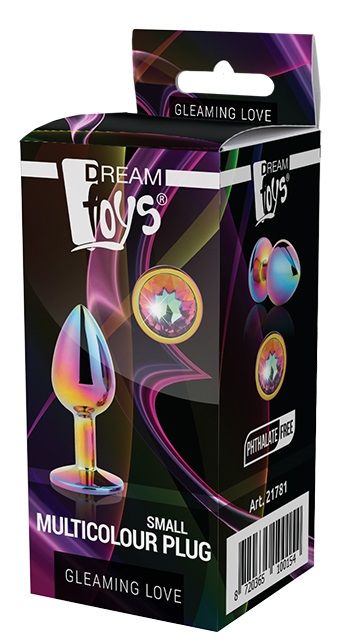 Голографическая анальная втулка с радужным кристаллом - 7,1 см. - Dream Toys - купить с доставкой в Долгопрудном