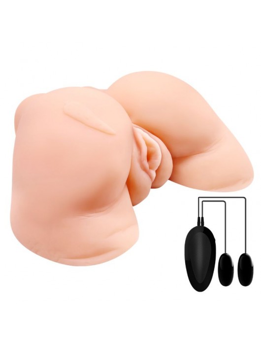 Телесная вибровагина Julie с 2 рабочими отверстиями - Baile - в Долгопрудном купить с доставкой