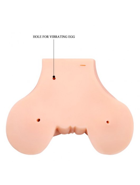 Телесная вибровагина Julie с 2 рабочими отверстиями - Baile - в Долгопрудном купить с доставкой
