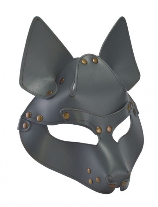 Серая маска Wolf с клепками - Sitabella - купить с доставкой в Долгопрудном