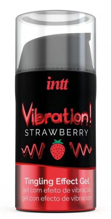 Жидкий интимный гель с эффектом вибрации Vibration! Strawberry - 15 мл. - INTT - купить с доставкой в Долгопрудном