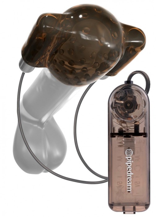 Дымчатый вибростимулятор головки пениса Dual Vibrating Head Teaser - Pipedream - в Долгопрудном купить с доставкой