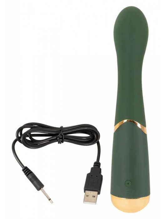 Зеленый стимулятор точки G Luxurious G-Spot Massager - 19,5 см. - Orion