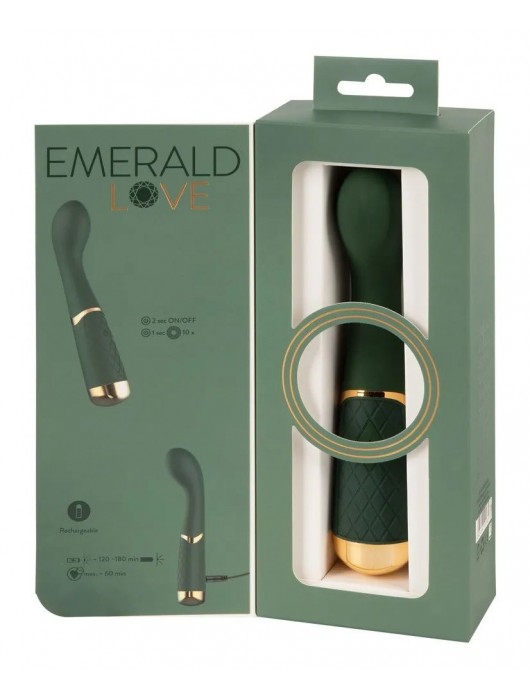 Зеленый стимулятор точки G Luxurious G-Spot Massager - 19,5 см. - Orion