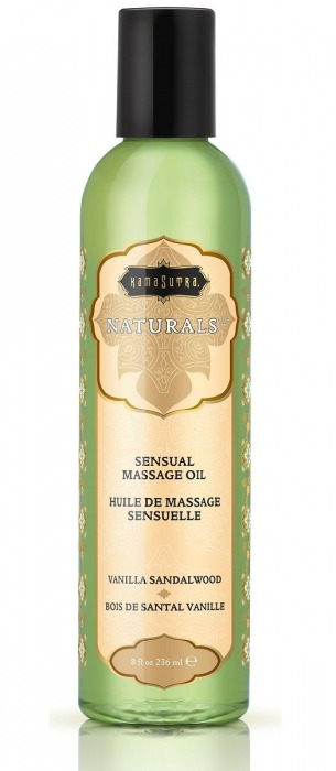 Массажное масло Naturals Vanilla Sandalwood с ароматом ванили и сандала - 236 мл. - Kama Sutra - купить с доставкой в Долгопрудном