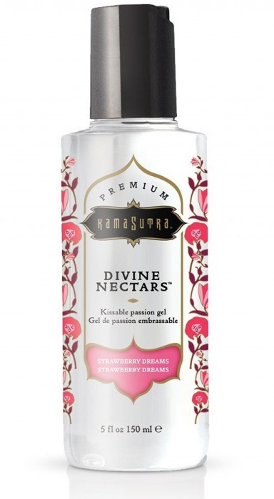 Гель-лубрикант на водной основе Divine Nectars Strawberry Dream с ароматом клубники - 150 мл. - Kama Sutra - купить с доставкой в Долгопрудном