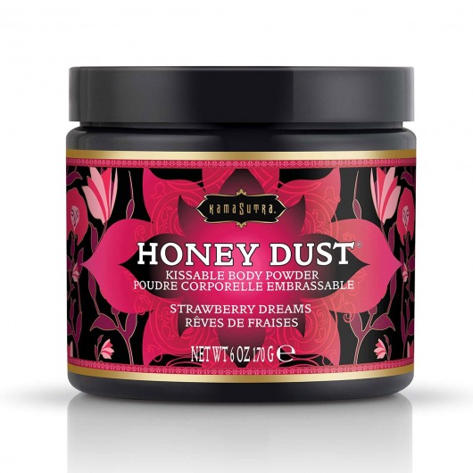 Пудра для тела Honey Dust Body Powder с ароматом клубники - 170 гр. - Kama Sutra - купить с доставкой в Долгопрудном