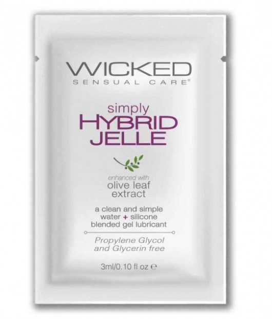 Гель-лубрикант на водно-силиконовой основе Simply Hybrid Jelle - 3 мл. - Wicked - купить с доставкой в Долгопрудном