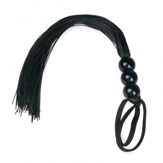 Черная силиконовая плеть Silicone Whip - 32 см. - Easy toys - купить с доставкой в Долгопрудном