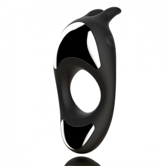 Черное эрекционное кольцо с двумя моторами Zeus Dual Vibe Cock Ring - FeelzToys - в Долгопрудном купить с доставкой