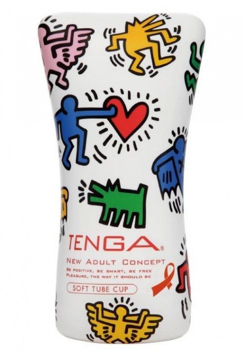 Мастурбатор-туба Keith Haring Soft Tube CUP - Tenga - в Долгопрудном купить с доставкой