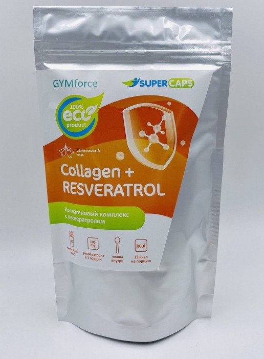 Натуральный коллаген с ресвератролом GYMforce Collagen+ - 150 гр. - SuperCaps - купить с доставкой в Долгопрудном