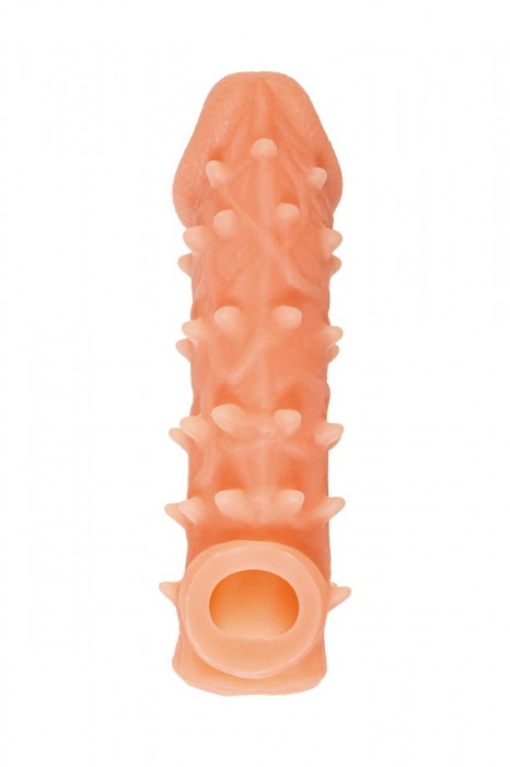 Телесная закрытая насадка с пупырышками Cock Sleeve Size M - 15,6 см. - KOKOS - в Долгопрудном купить с доставкой