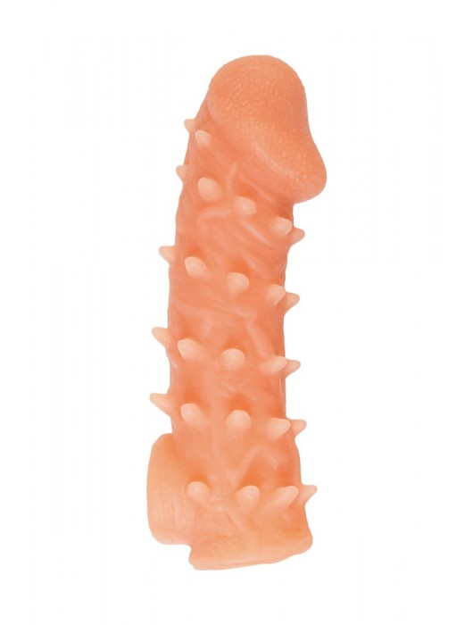 Телесная закрытая насадка с пупырышками Cock Sleeve Size L - 17,6 см. - KOKOS - в Долгопрудном купить с доставкой