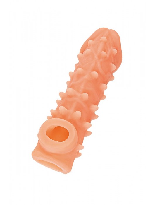 Телесная закрытая насадка с пупырышками Cock Sleeve Size L - 17,6 см. - KOKOS - в Долгопрудном купить с доставкой