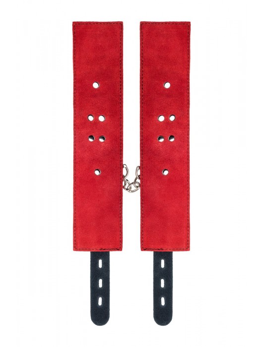 Красно-черные оковы на ноги из кожи - ToyFa - купить с доставкой в Долгопрудном