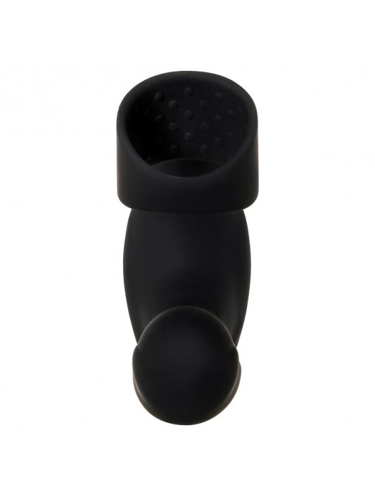 Черный вибромассажер простаты с эрекционным кольцом Strapped   Tapped - Zero Tolerance - в Долгопрудном купить с доставкой