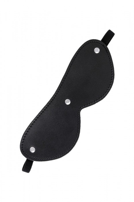 Черная кожаная маска Anonymo с мягким подкладом - ToyFa - купить с доставкой в Долгопрудном