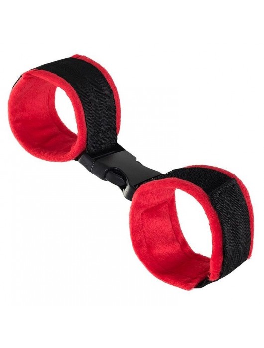 Красно-черные велюровые оковы Anonymo - ToyFa - купить с доставкой в Долгопрудном