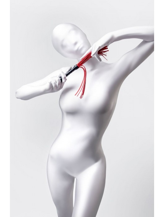 Красно-черный флоггер Anonymo - 28 см. - ToyFa - купить с доставкой в Долгопрудном