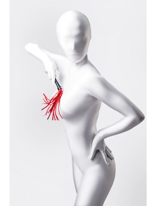 Красно-черный флоггер Anonymo - 28 см. - ToyFa - купить с доставкой в Долгопрудном