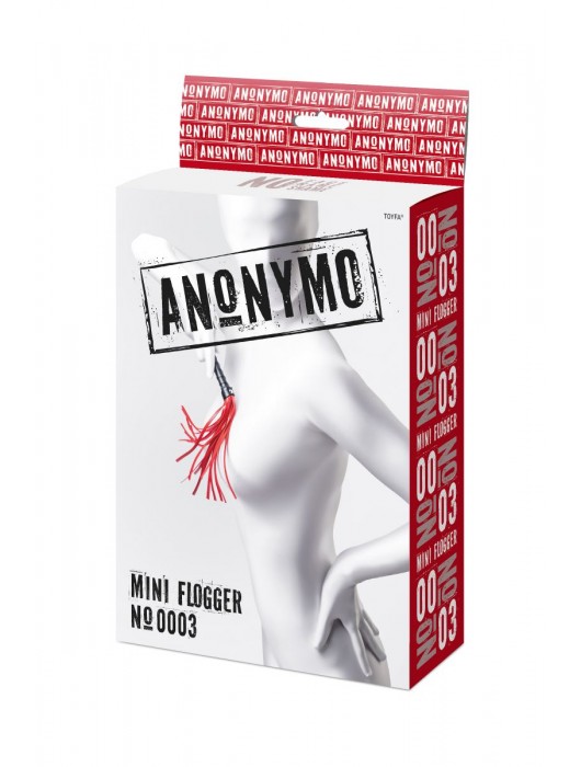 Красно-черный флоггер Anonymo - 28 см. - ToyFa - купить с доставкой в Долгопрудном