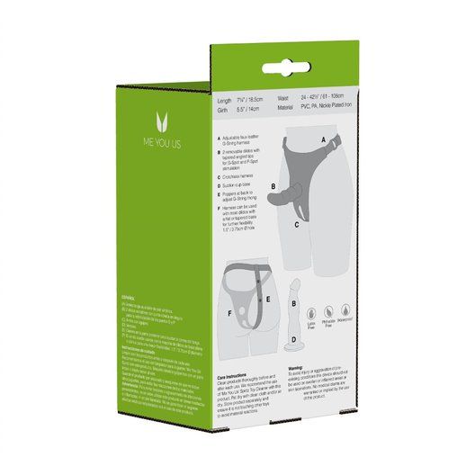 Страпон с 2 сменными насадками Double Tip Strap On - Me You Us - купить с доставкой в Долгопрудном
