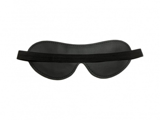 Черная лаковая маска на глаза из эко-кожи - БДСМ Арсенал - купить с доставкой в Долгопрудном