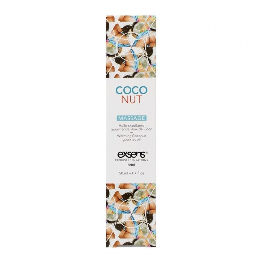 Разогревающее массажное масло с ароматом кокоса Gourmet Coconut - 50 мл. - Exsens - купить с доставкой в Долгопрудном