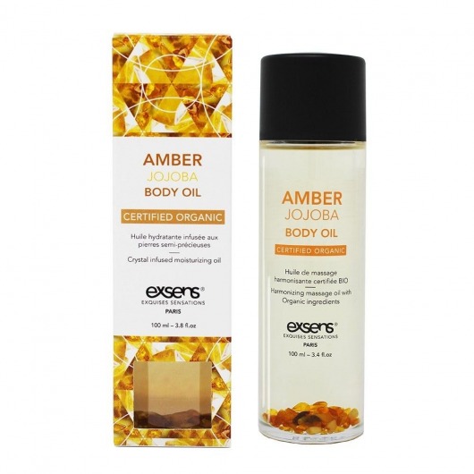 Органическое массажное масло AMBER JOJOBA - 100 мл. - Exsens - купить с доставкой в Долгопрудном