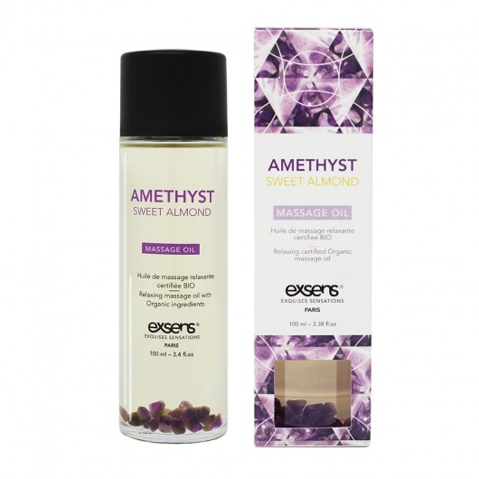 Органическое массажное масло AMETHYST SWEET ALMOND - 100 мл. - Exsens - купить с доставкой в Долгопрудном