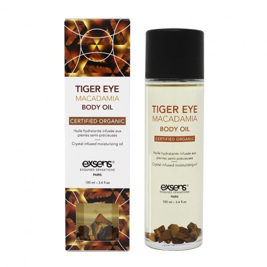 Органическое массажное масло TIGER EYE MACADAMIA - 100 мл. - Exsens - купить с доставкой в Долгопрудном