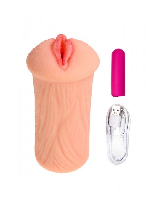 Реалистичный мастурбатор-вагина телесного цвета Elegance.001 с вибрацией - KOKOS - в Долгопрудном купить с доставкой