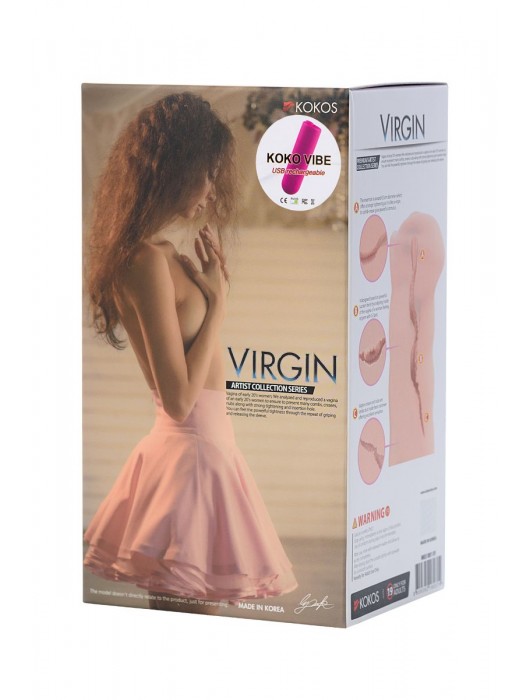 Мастурбатор-вагина Virgin с вибрацией - KOKOS - в Долгопрудном купить с доставкой