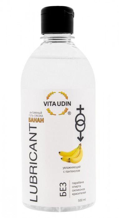 Интимный гель-смазка на водной основе VITA UDIN с ароматом банана - 500 мл. - VITA UDIN - купить с доставкой в Долгопрудном