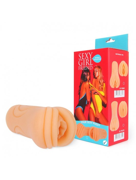 Телесный мастурбатор-вагина со складками на входе - Bior toys - в Долгопрудном купить с доставкой