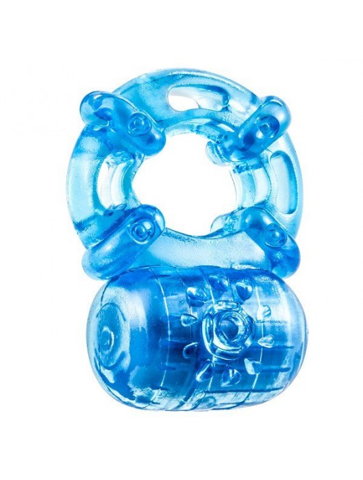 Голубое эрекционное виброкольцо Reusable 5 Function Cock Ring - Blush Novelties - в Долгопрудном купить с доставкой