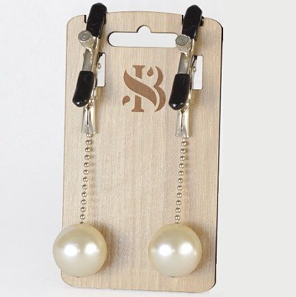 Зажимы на соски с бусинами под жемчуг Pearl - Sitabella - купить с доставкой в Долгопрудном